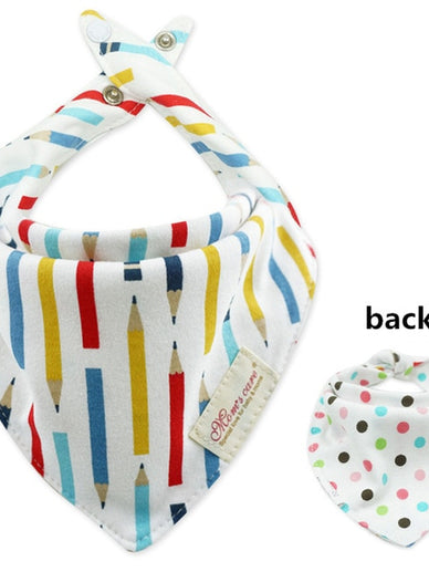 New Baby Bibs Cotton Bandana 2 Sides Use