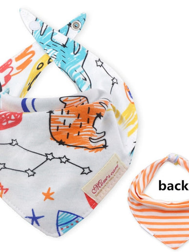 New Baby Bibs Cotton Bandana 2 Sides Use