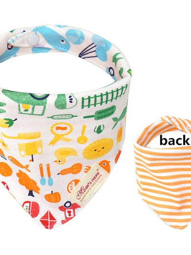 New Baby Bibs Cotton Bandana 2 Sides Use