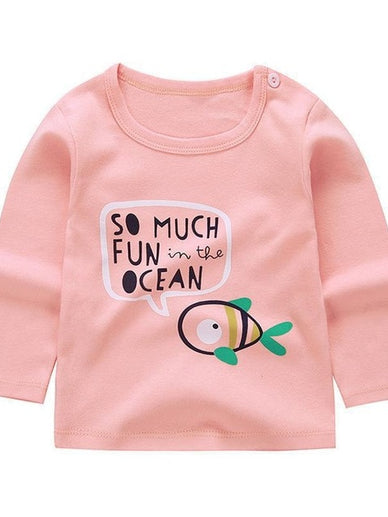 Baby Boys Girls - Long Sleeve Tshirt Cotton