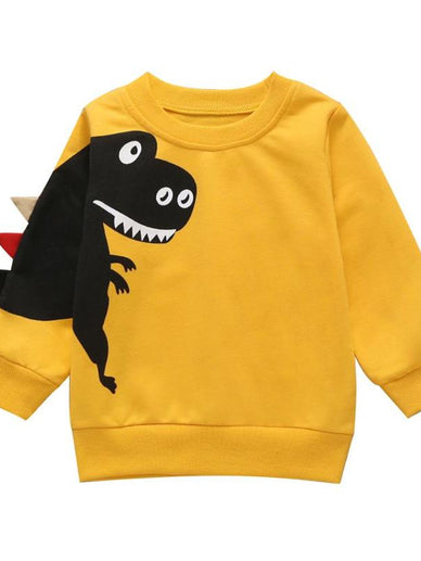 Baby Boy Girl Cartoon Dinosaur Pullover Sweatshirts