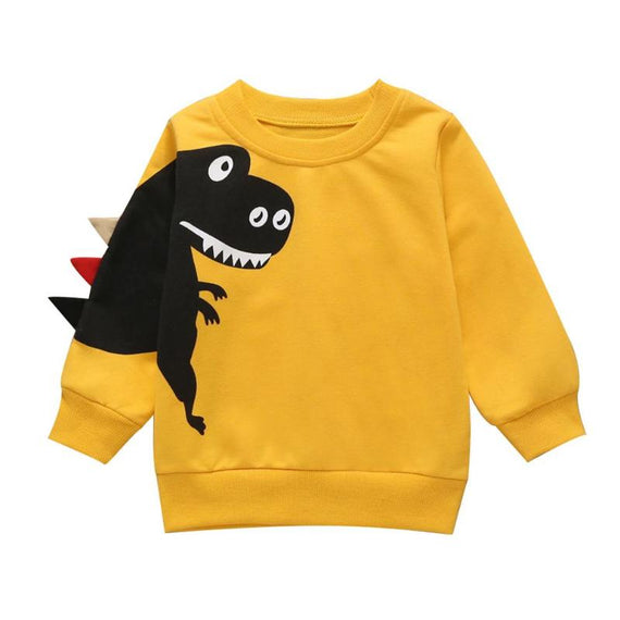 Baby Boy Girl Cartoon Dinosaur Pullover Sweatshirts