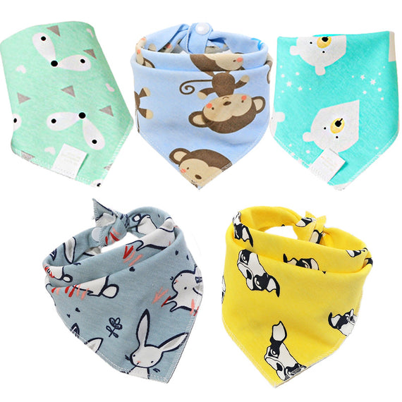 Baby Bandana Bibs Scarf 5 Pcs/Lot