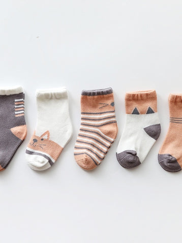 Baby Socks Autumn for Girls- Boys 5 Pairs