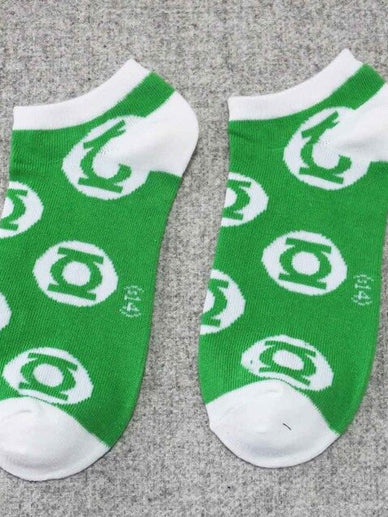 Colorful Green Lantern Cartoon Socks