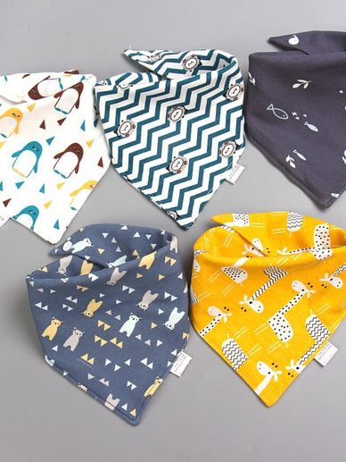 Baby Bibs Drooling Cotton 5Pcs