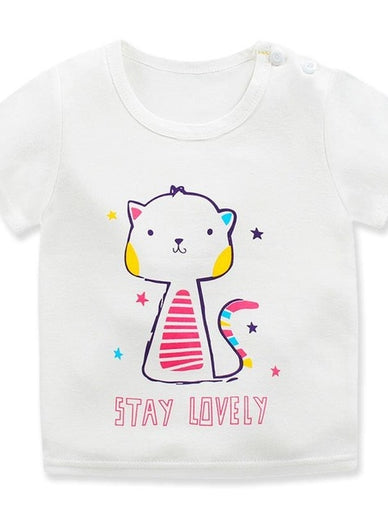 Baby Boys  Summer  T-Shirt Cartoon Print 0-2Y