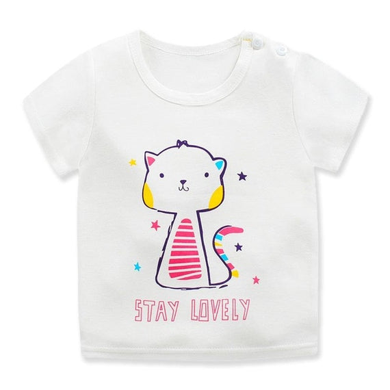 Baby Boys  Summer  T-Shirt Cartoon Print 0-2Y
