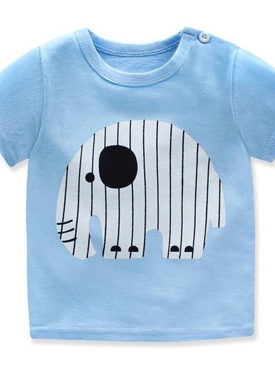 Baby Boys  Summer  T-Shirt Cartoon Print 0-2Y