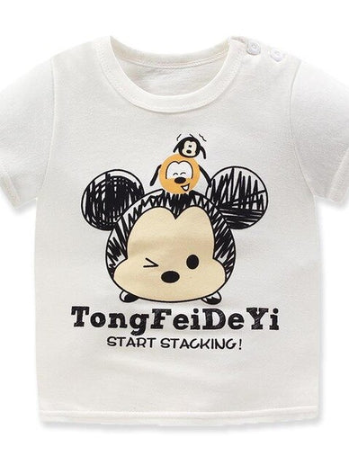 Baby Boys  Summer  T-Shirt Cartoon Print 0-2Y