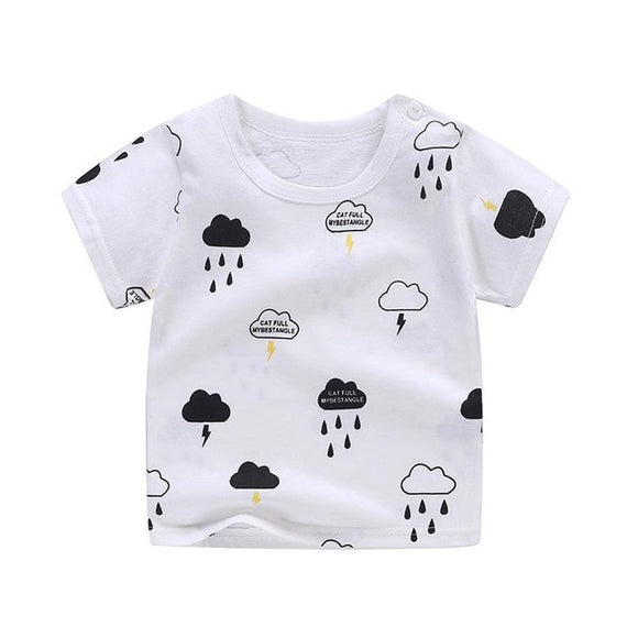 Baby Boys  Summer  T-Shirt Cartoon Print 0-2Y