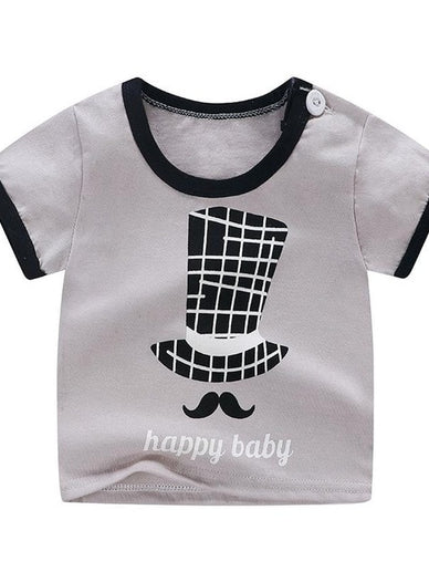 Baby Boys  Summer  T-Shirt Cartoon Print 0-2Y