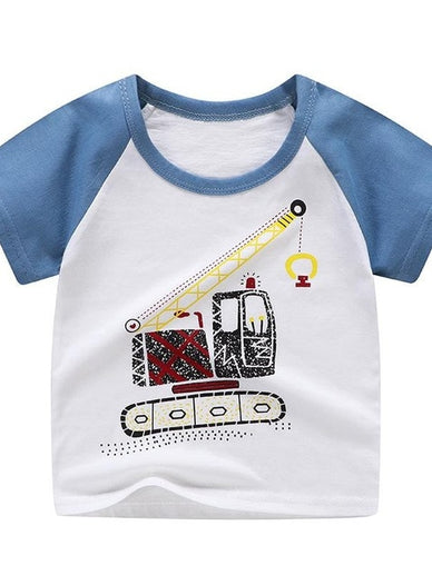 Baby Boys  Summer  T-Shirt Cartoon Print 0-2Y