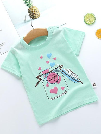 Baby Boys Girls Tshirt Cartoon Print